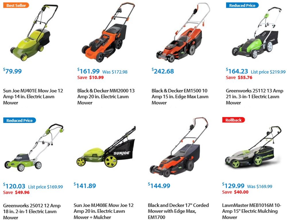 Corded Electric Mowers, Walmart