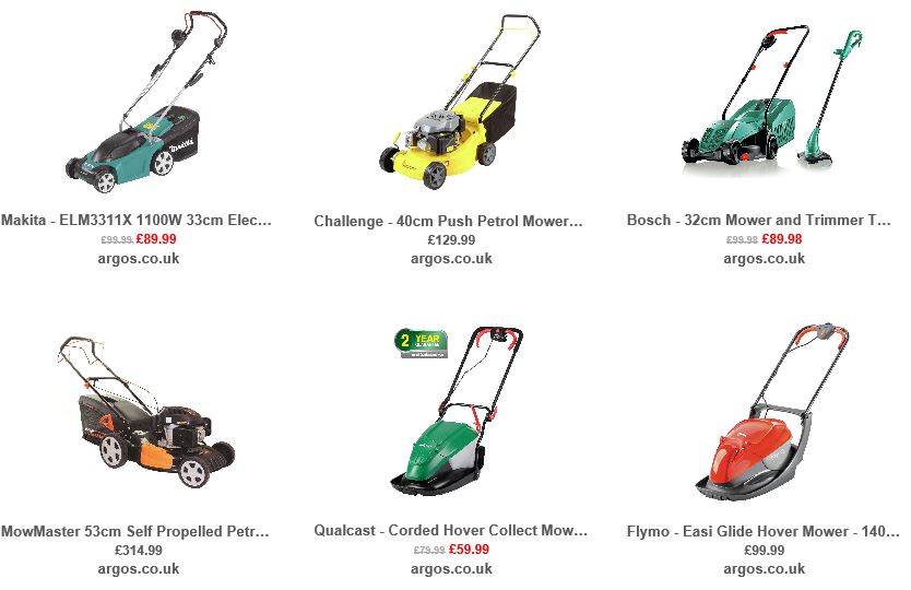 Lawnmowers Argos UK 2