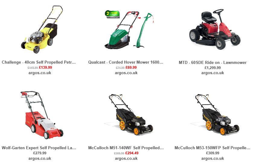 Lawnmowers Argos UK 3