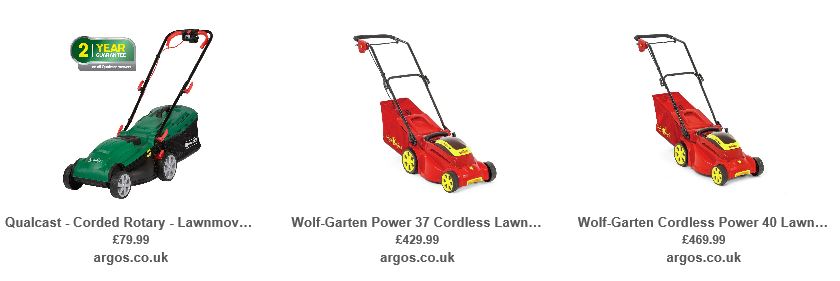 Lawnmowers Argos UK 4