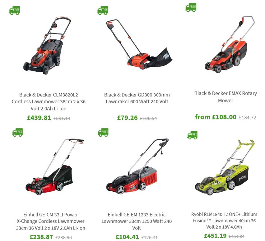Lawn mowers, UK Tool Centre 1