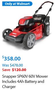 Snapper lawnmower review, 60v cordless mower