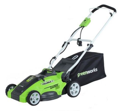 Greenworks Lawn Mower review, 120v 16 inch, featured image