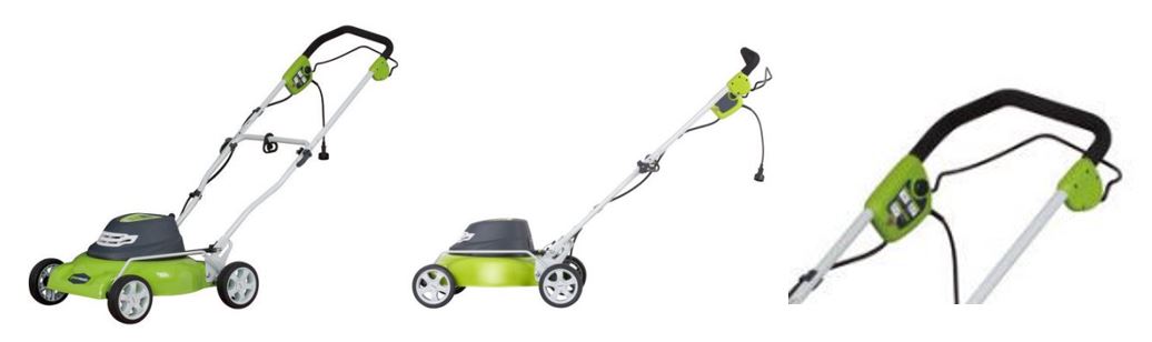 Greenworks Lawn mower review, 12 amp 18 inch, additional images