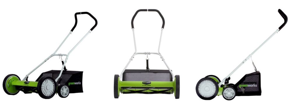 Greenworks Lawn mower review, Reel 20 inch, additional images