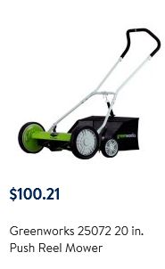 Greenworks Lawn mower review, Reel 20 inch