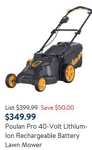 Poulan Pro lawn mower review, 40v battery