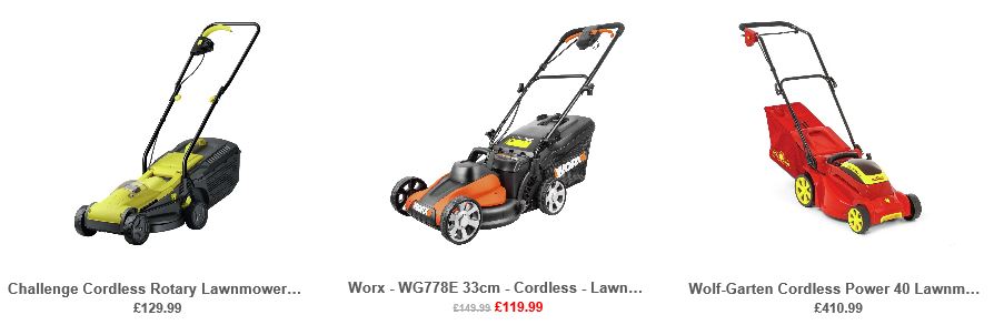 Argos Cordless Mower selection | Pauls Lawnmower Reviews