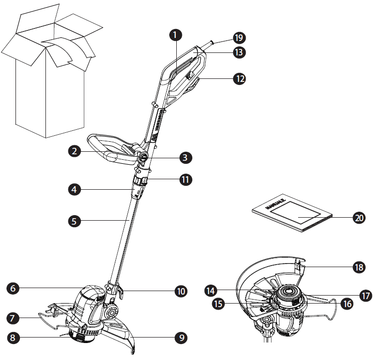 mcgregor 25cm cordless grass trimmer